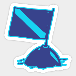 the diving Flag Sticker